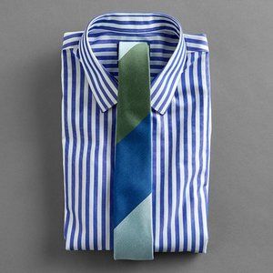 Oversized Stripe Blue Non-Iron Dress Shirt